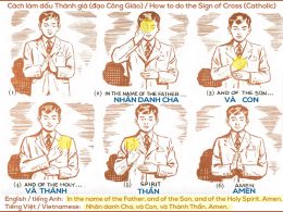 Cách làm dấu Thánh giá đạo Công giáo. / How to do the Sign of Cross (Catholic).