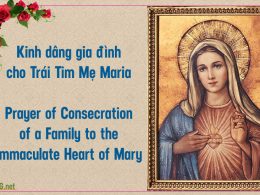 Kinh dâng gia đình cho Trái Tim Mẹ Maria. Prayer of Consecration of a family to the Immaculate Heart of Mary.