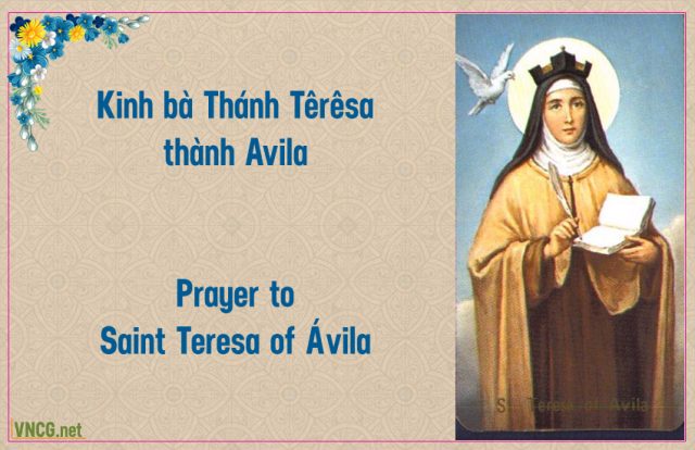 Kinh bà Thánh Têrêsa thành Avila. Prayers of Saint Teresa of Ávila.